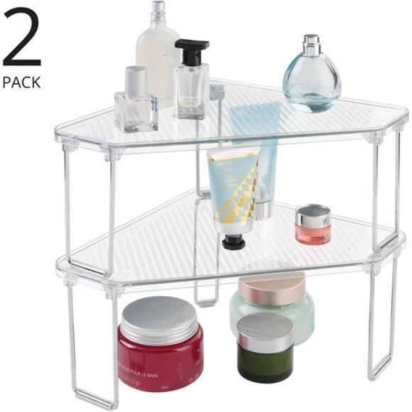 Plastic/Steel Corner Stackable Rack, Storage Organizer Shelf - Picture 4 of 8